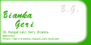 bianka geri business card